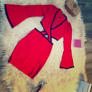 Stunning  long sleeve dress bondage style